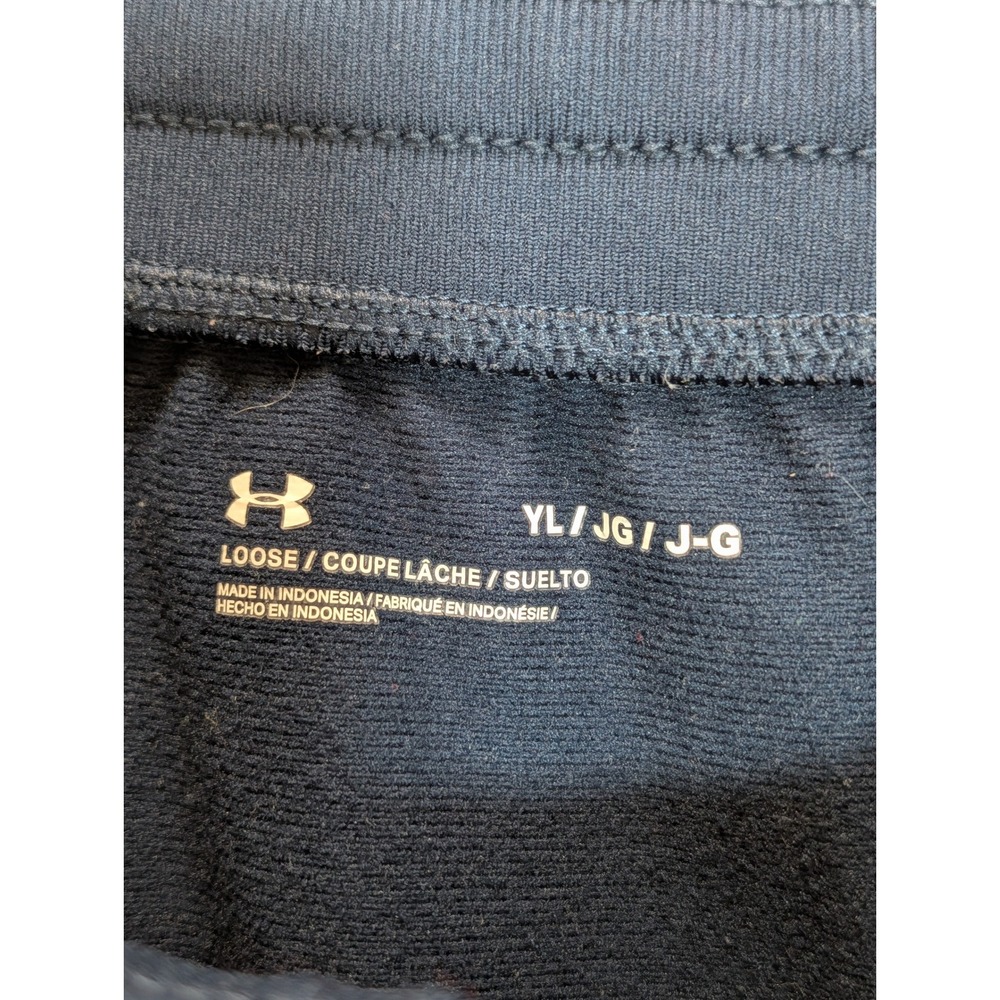 Under Armour Boys Navy Blue Loose Fit Joggers Sweatpants Youth Large YL Navy - Picture 2 of 3